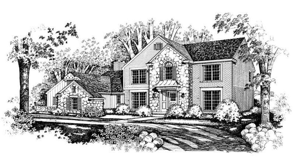 Colonial home (ThePlanCollection: Plan #137-1567)