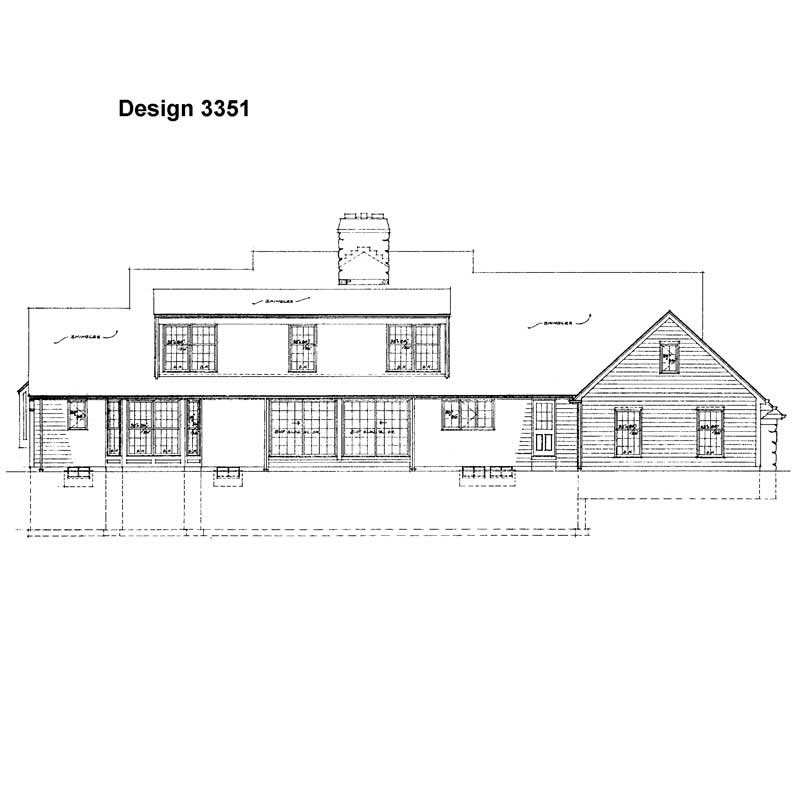 Home Plan Rear Elevation of this 4-Bedroom,2681 Sq Ft Plan -137-1571