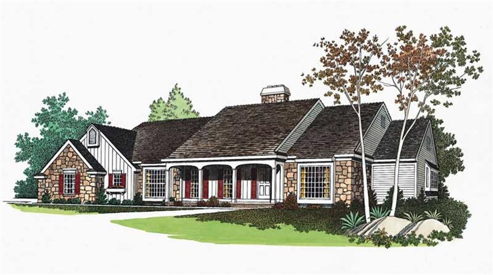 Country home (ThePlanCollection: Plan #137-1571)