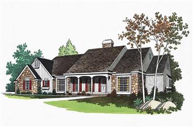 4-Bedroom, 2681 Sq Ft Country Home Plan - 137-1571 - Main Exterior