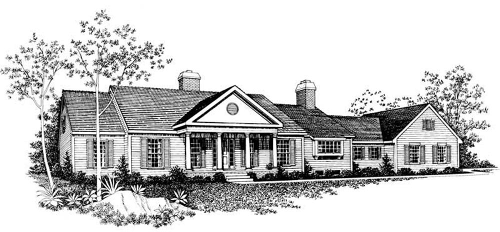 Colonial home (ThePlanCollection: Plan #137-1573)