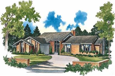 3-Bedroom, 2734 Sq Ft Contemporary Home Plan - 137-1576 - Main Exterior