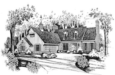 3-Bedroom, 1926 Sq Ft Country House Plan - 137-1579 - Front Exterior
