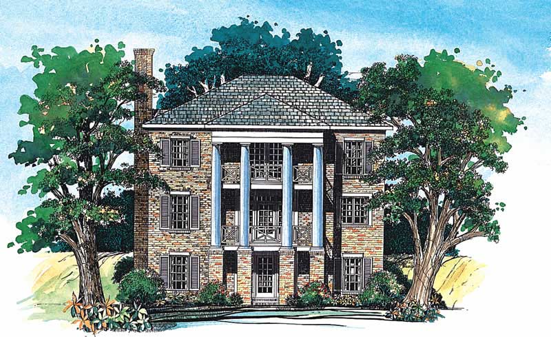 Home Plan Rear Elevation of this 2-Bedroom,2260 Sq Ft Plan -137-1583