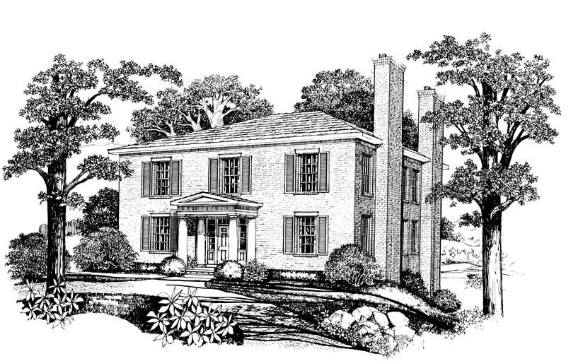 Home Plan Front Elevation of this 2-Bedroom,2260 Sq Ft Plan -137-1583