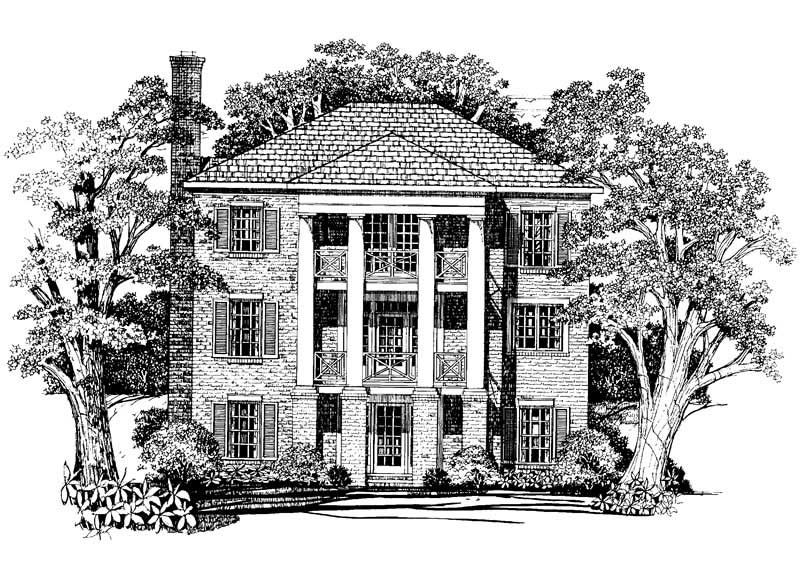 Home Plan Rear Elevation of this 2-Bedroom,2260 Sq Ft Plan -137-1583