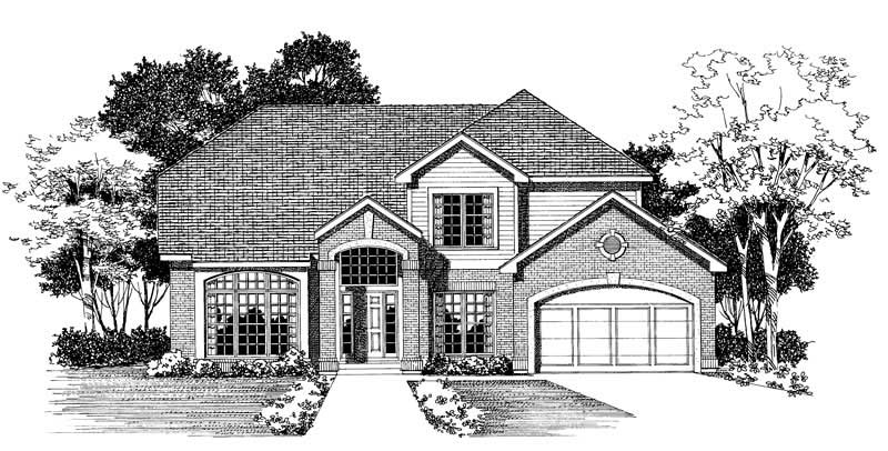 Traditional home (ThePlanCollection: Plan #137-1593)