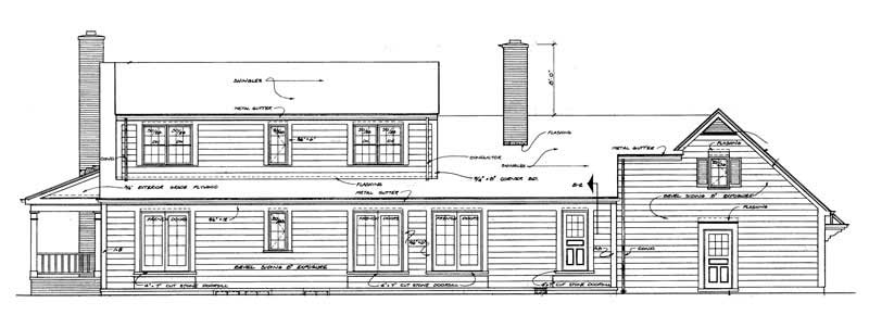 Home Plan Rear Elevation of this 3-Bedroom,2747 Sq Ft Plan -137-1595