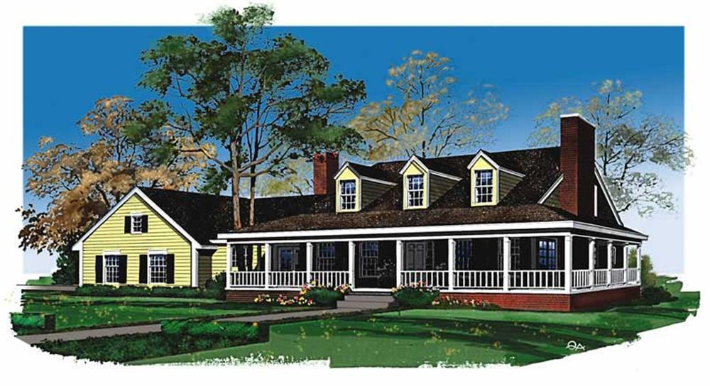 Country home (ThePlanCollection: Plan #137-1595)