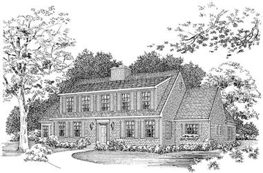 3-Bedroom, 2646 Sq Ft Colonial House Plan - 137-1607 - Front Exterior