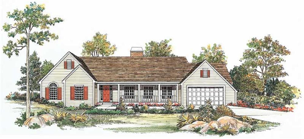 Country home (ThePlanCollection: Plan #137-1620)