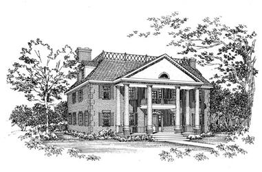 4-Bedroom, 3142 Sq Ft Colonial House Plan - 137-1622 - Front Exterior