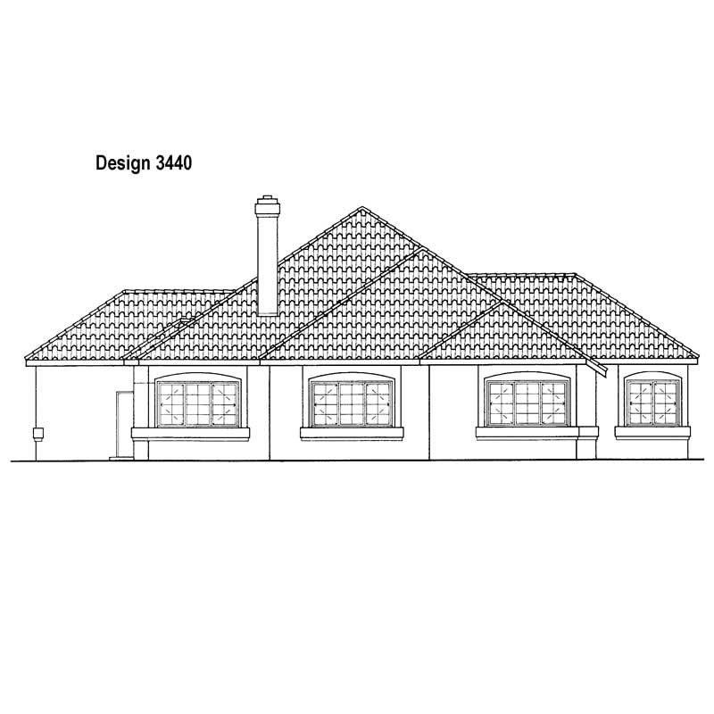 Home Plan Rear Elevation of this 3-Bedroom,2290 Sq Ft Plan -137-1623