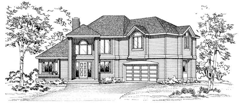 Front View of this 3-Bedroom, 2419 Sq Ft Plan - 137-1625