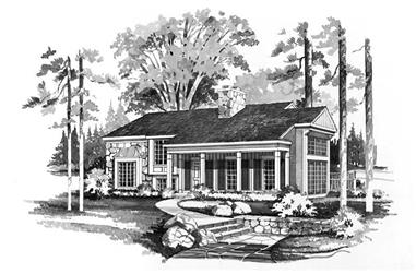 3-Bedroom, 1636 Sq Ft Country House Plan - 137-1632 - Front Exterior