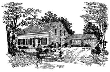 3-Bedroom, 1958 Sq Ft Cape Cod House Plan - 137-1646 - Front Exterior