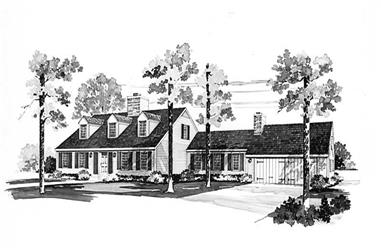 3-Bedroom, 2609 Sq Ft Cape Cod House Plan - 137-1666 - Front Exterior