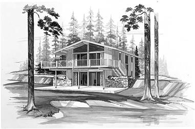 4-Bedroom, 1536 Sq Ft Contemporary Home Plan - 137-1667 - Main Exterior