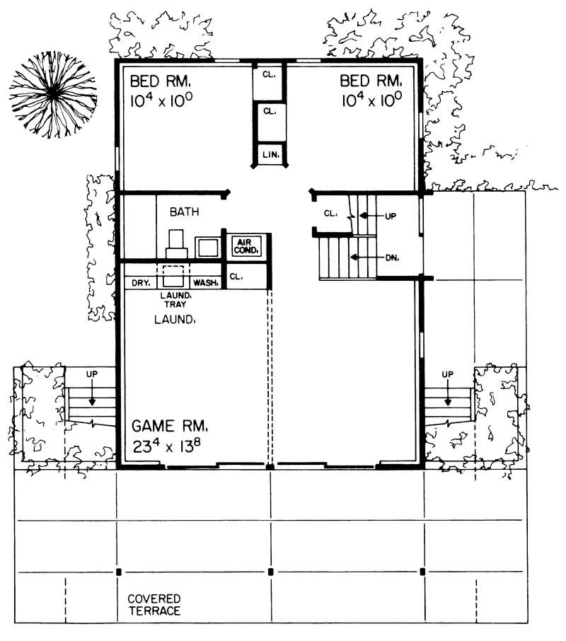 Floor Plan Basement of Contemporary Plan #137-1667