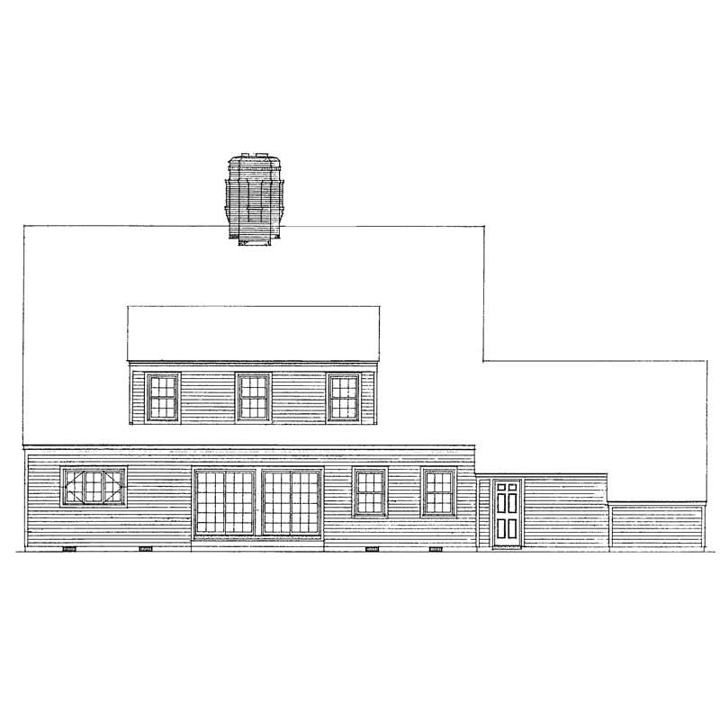 Home Plan Rear Elevation of this 4-Bedroom,3672 Sq Ft Plan -137-1668