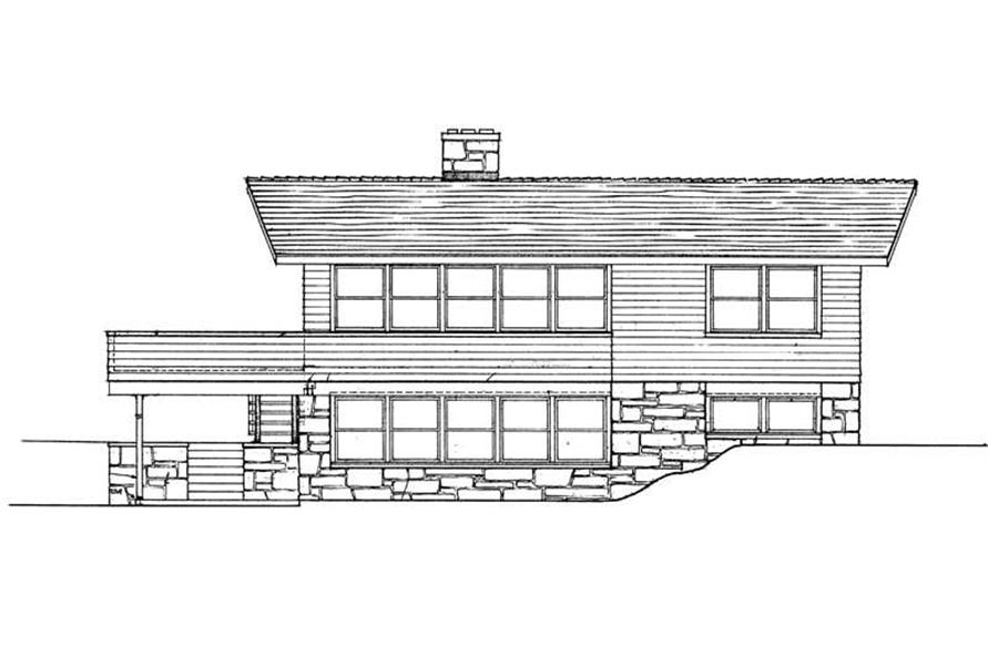 Home Plan Rear Elevation of this 4-Bedroom,1964 Sq Ft Plan -137-1669