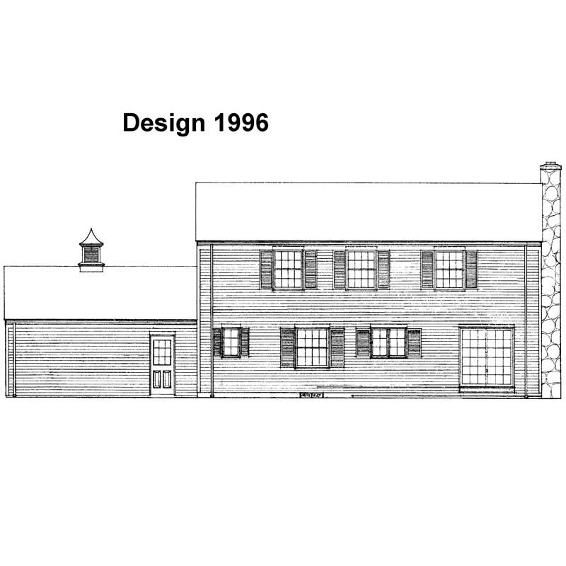 Home Plan Rear Elevation of this 4-Bedroom,2096 Sq Ft Plan -137-1672