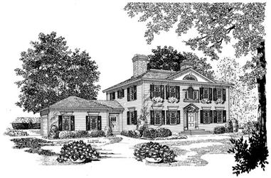 4-Bedroom, 2984 Sq Ft Colonial House Plan - 137-1676 - Front Exterior