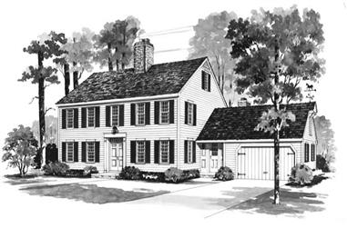 4-Bedroom, 2720 Sq Ft Colonial House Plan - 137-1680 - Front Exterior
