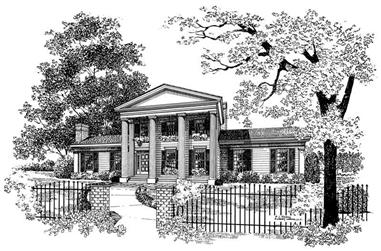 3-Bedroom, 3287 Sq Ft Colonial House Plan - 137-1681 - Front Exterior