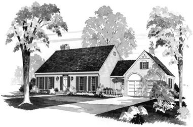 3-Bedroom, 2471 Sq Ft Cape Cod Home Plan - 137-1692 - Main Exterior