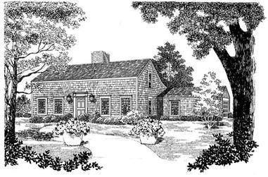 3-Bedroom, 1998 Sq Ft Colonial House Plan - 137-1693 - Front Exterior