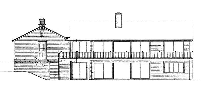 Home Plan Rear Elevation of this 3-Bedroom,1974 Sq Ft Plan -137-1713