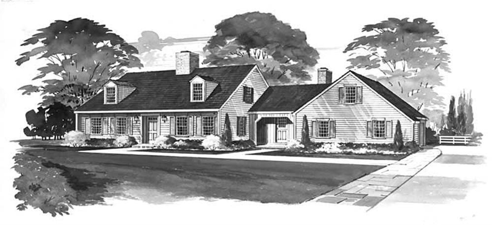 Front elevation of Farmhouse home (ThePlanCollection: House Plan #137-1720)