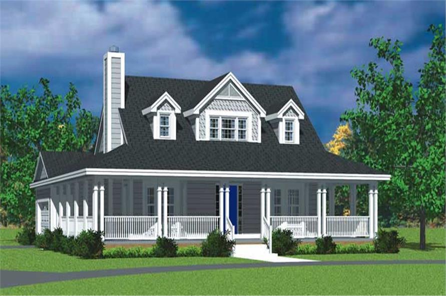 Front elevation of Country home (ThePlanCollection: House Plan #137-1726)