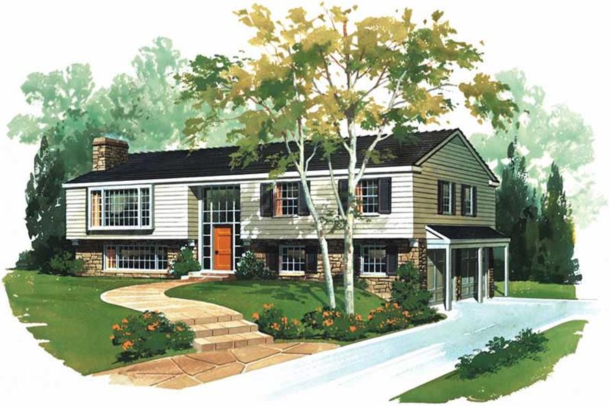 4-Bedroom, 2140 Sq Ft Contemporary House Plan - 137-1728 - Front Exterior