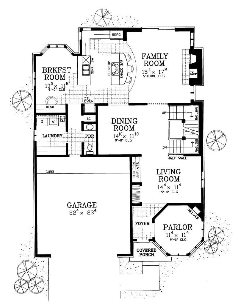 Floor Plan First Story of Plan #137-1733