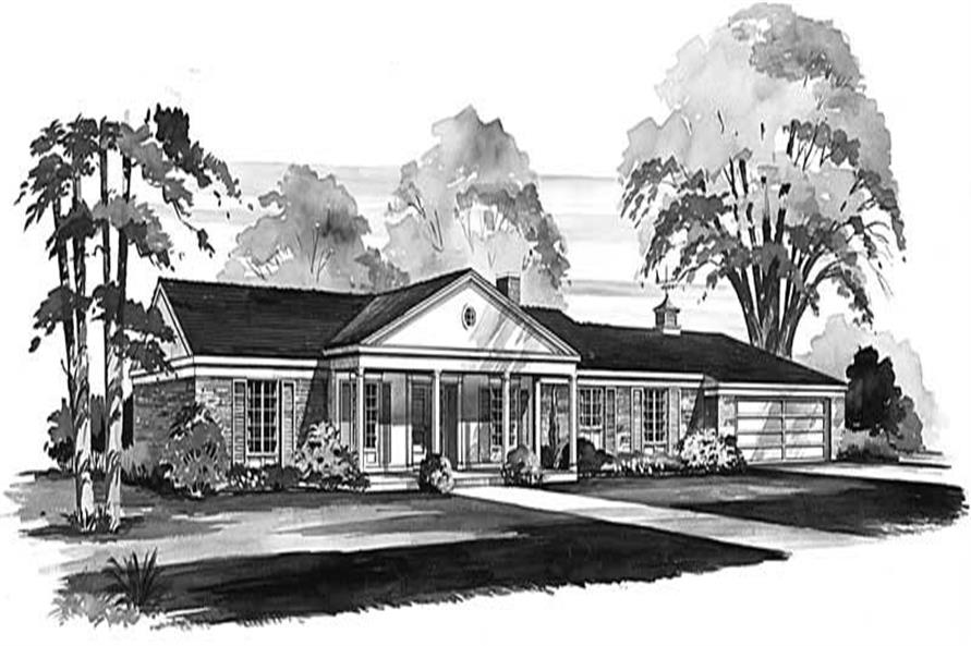 3-Bedroom, 2218 Sq Ft Ranch House Plan - 137-1750 - Front Exterior