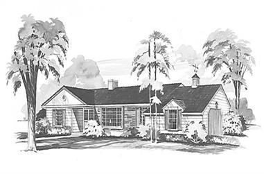 3-Bedroom, 1598 Sq Ft Ranch House Plan - 137-1764 - Front Exterior