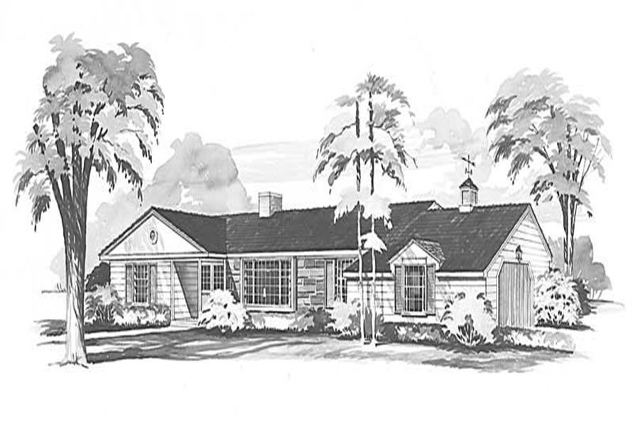 3-Bedroom, 1598 Sq Ft Ranch House Plan - 137-1764 - Front Exterior