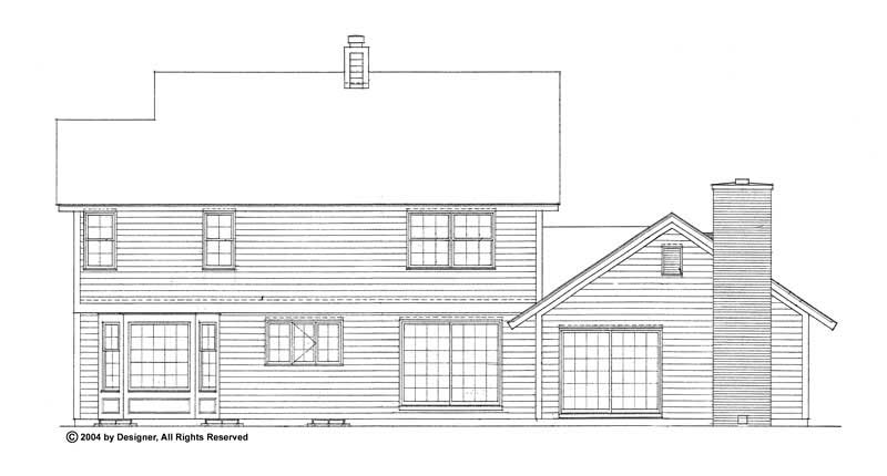 Home Plan Rear Elevation of this 4-Bedroom,2339 Sq Ft Plan -137-1768