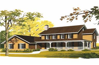 4-Bedroom, 2339 Sq Ft Country Home Plan - 137-1768 - Main Exterior