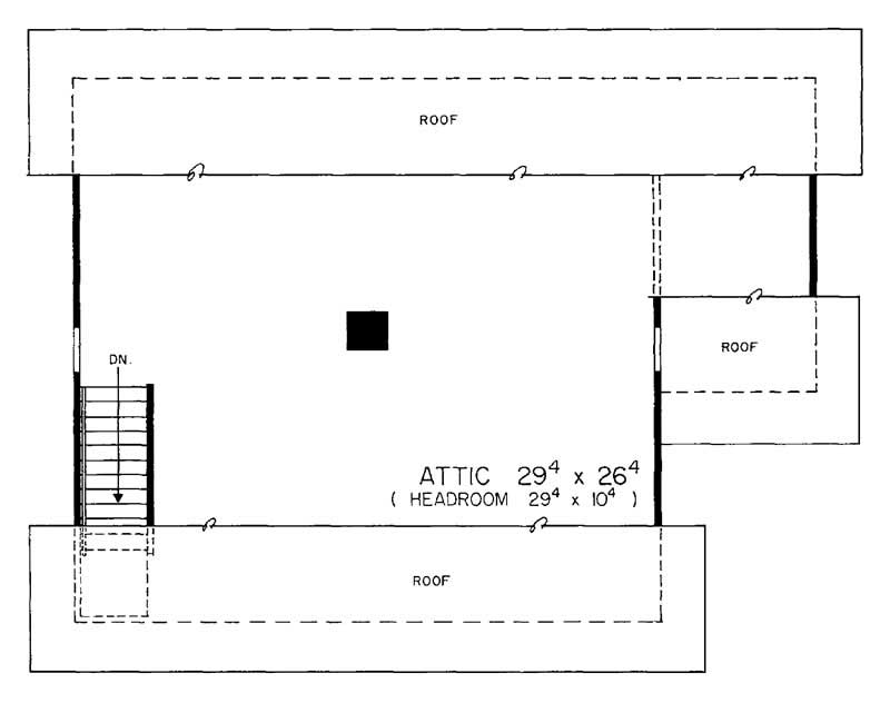 Floor Plan Third Story of Country Plan #137-1768