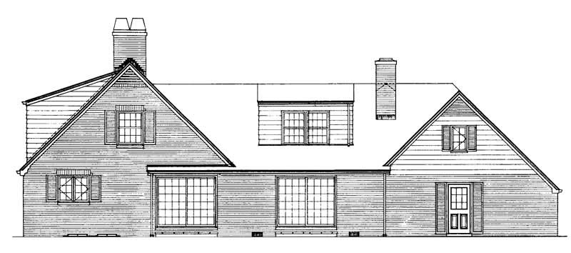 Home Plan Rear Elevation of this 4-Bedroom,2662 Sq Ft Plan -137-1775