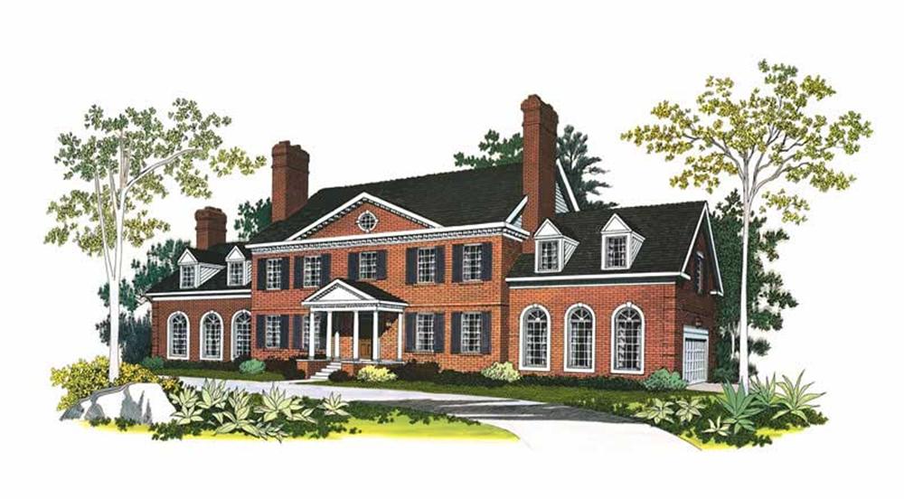Front elevation of Mediterranean home (ThePlanCollection: House Plan #137-1782)