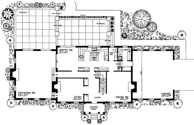 Floor Plan First Story of Plan #137-1782