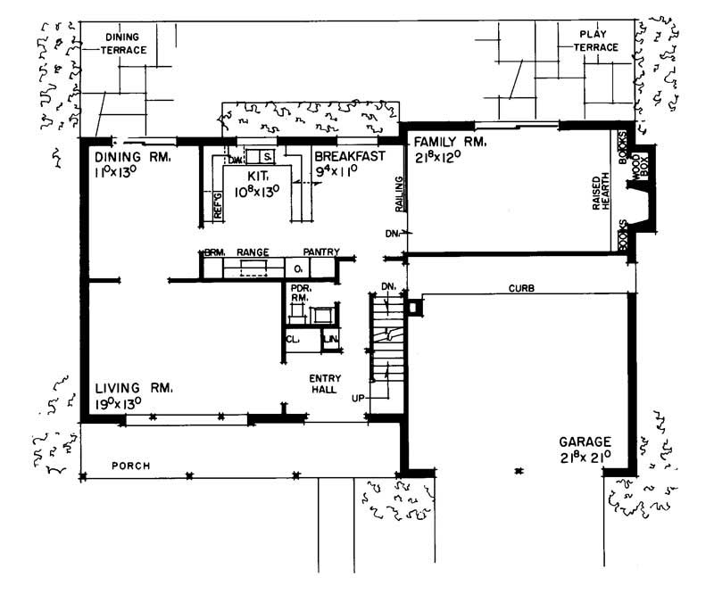 Floor Plan First Story of Plan #137-1783