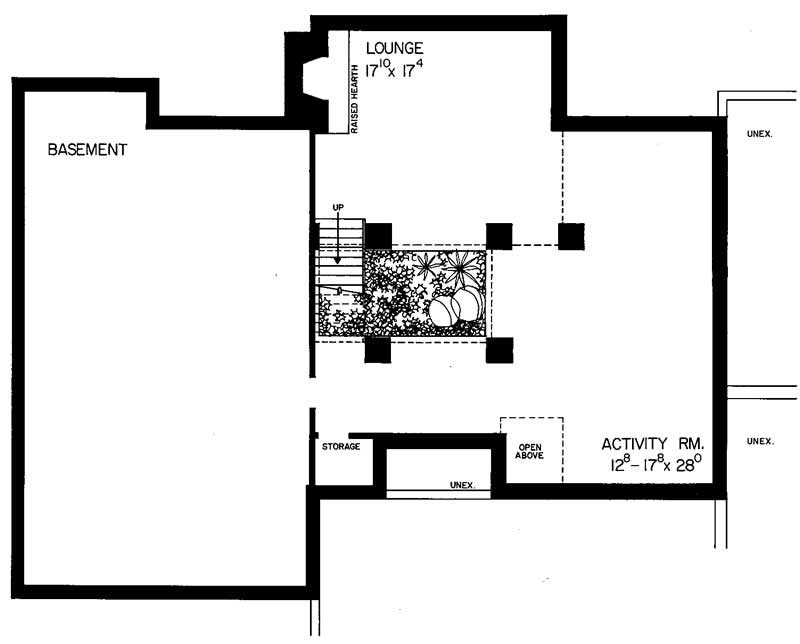 Floor Plan Second Story of Contemporary Plan #137-1786