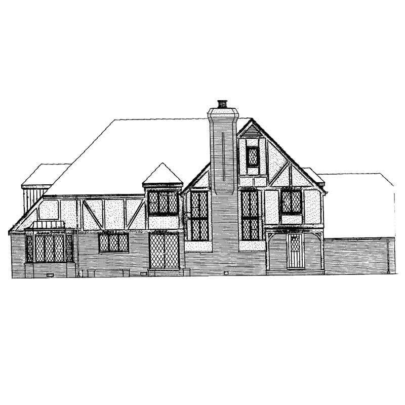 Home Plan Rear Elevation of this 5-Bedroom,3671 Sq Ft Plan -137-1794