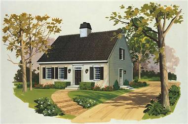 3-Bedroom, 1908 Sq Ft Colonial Home Plan - 137-1808 - Main Exterior