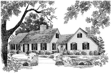 4-Bedroom, 2342 Sq Ft Cape Cod House Plan - 137-1815 - Front Exterior